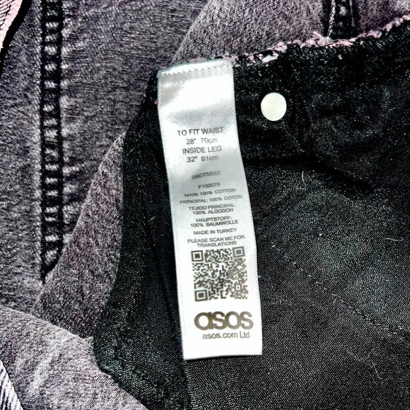 Vintage 90s ASOS High Rise Ankle  Acid Wash Denim Jeans 2000 - Picture 4 of 15